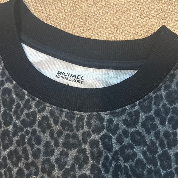 Michael Kors Black and Gray Graphic Sweatshirt - Picture 3 of 5